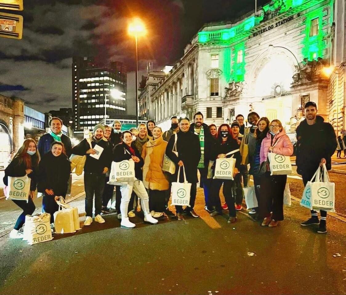 Volunteers supporting Beder in London